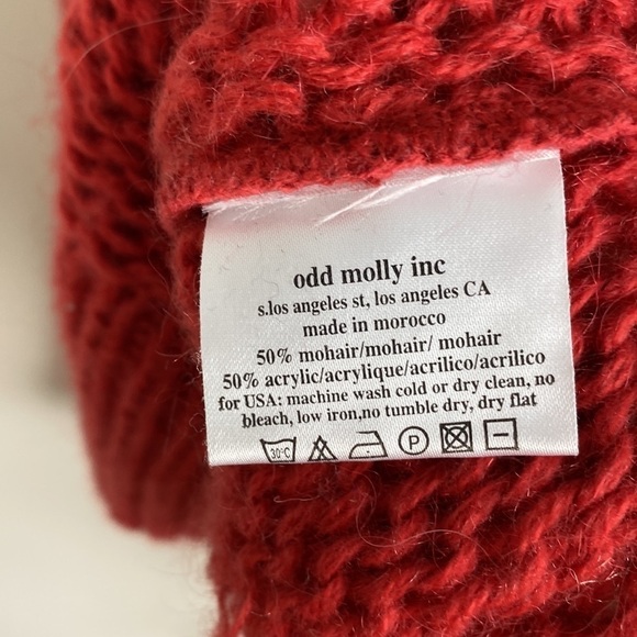 Odd MOLLY ANTHROPOLOGIE Mohair Blend Knit Tie Front Open Cardigan Sweater - Picture 8 of 10